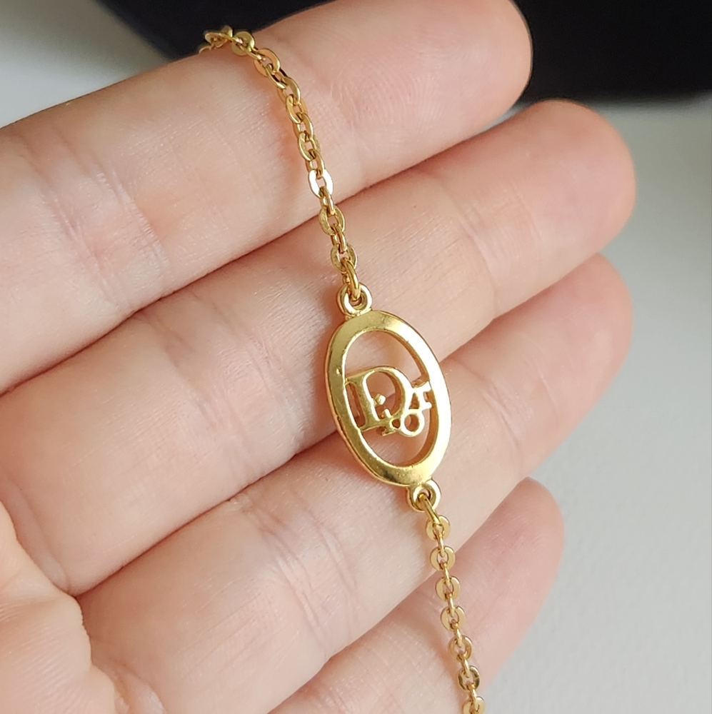 💰 SOLD 💰 Dior Oblique Gold Plated Bracelet - Picture 2 of 4